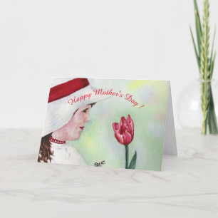 FROHEN MUTTERTAG ROTER TULPE KARTE