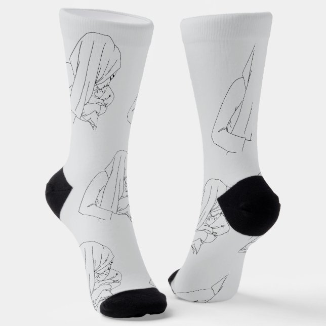 Frohen Muttertag  Socken (Gewinkelt)
