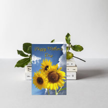 Frohen Muttertag Sonnenblumen-Trio-Zitat