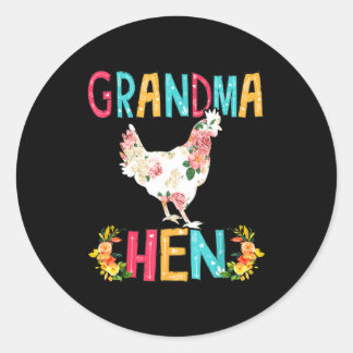 Frohen Muttertag stolze Oma floral Huhn er Runder Aufkleber