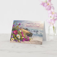 Frohen Muttertag Strand und Blumen an der Küste
