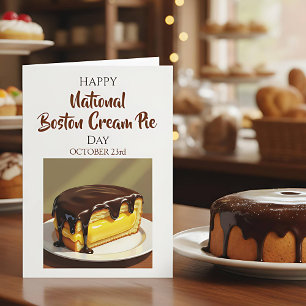 Frohen Nationalen Boston-Cream-Pie-Tag 23. Okt. Karte