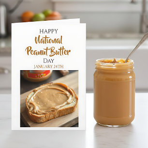 Frohen Nationalen Erdnussbuttertag   24. Januar Karte