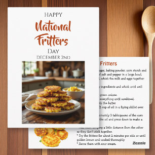 Frohen Nationalen Fritter-Tag 2. Dezember Postkarte