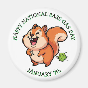 Frohen Nationalen Furztag 7. Januar Magnet