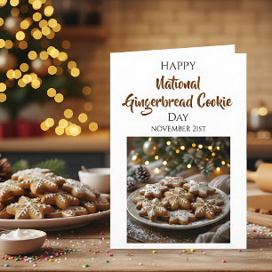 Frohen Nationalen Lebkuchen-Tag 21. Nov. Karte