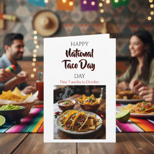 Frohen Nationalen Taco-Tag! Erster Dienstag im Okt Karte