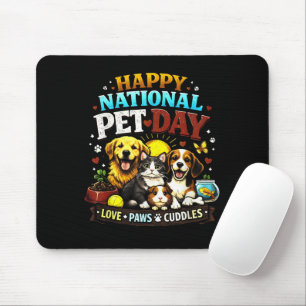 Frohen Nationalen Tag der Haustiere Süße und lusti Mousepad