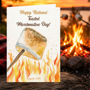 Frohen Nationalen Toasted Marshmallow Tag am 30. A Karte