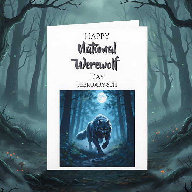 Frohen Nationalen Werwolf-Tag | 6. Februar Karte (Von Creator hochgeladen)