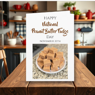 Frohen Nationaler Erdnussbutter-Fudge-Tag   20. No Karte