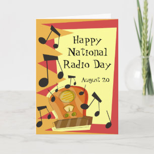 Frohen Nationaler Radiotag, 20. August Karte