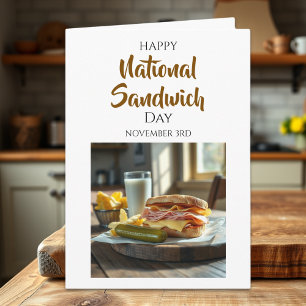 Frohen Nationaler Sandwich-Tag 3. November Karte