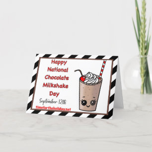 Frohen Nationaler Schokoladen-Milchshake-Tag am 12 Karte