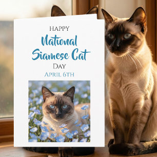 Frohen Nationaler Siamesen-Katzentag 6. April Karte