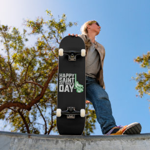 Frohen Sankt Hut-Trick-Tag Eishockey St Patricks Skateboard