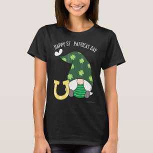 Frohen Sankt Patricks Tag Grüner Gnom Hufeisen T-Shirt