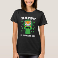 Frohen St. Catricks Tag St. Paddys Tag Katze Kätzc