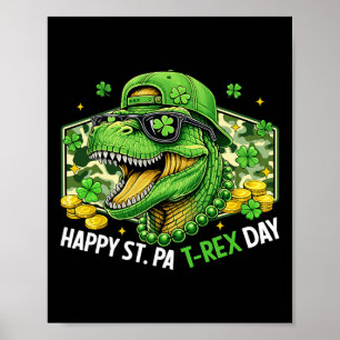 Frohen St Pat-rex Tag Dinosaur Camo St Patricks Da Poster