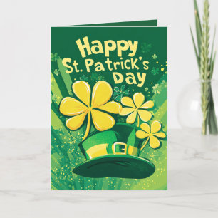 Frohen St. Patrick’s Day und Koboldhut Karte
