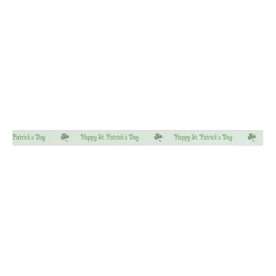 Frohen St. Patrick’s Tag Grüne Kleeblatt Ripsband