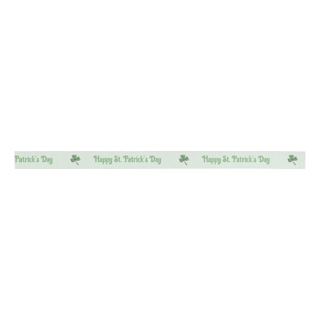Frohen St. Patrick’s Tag Grüne Kleeblatt Ripsband (Vorderseite)