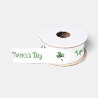 Frohen St. Patrick’s Tag Grüne Kleeblatt Ripsband