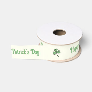 Frohen St. Patrick’s Tag Grüner Shamrock Ripsband