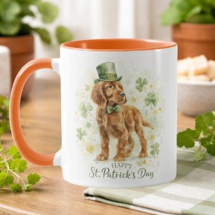 Frohen St. Patrick’s-Tag Irischer Setter  Tasse