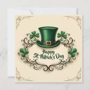 Frohen St. Patrick’s Tag Kleeblatt-Design Mitteilungskarte