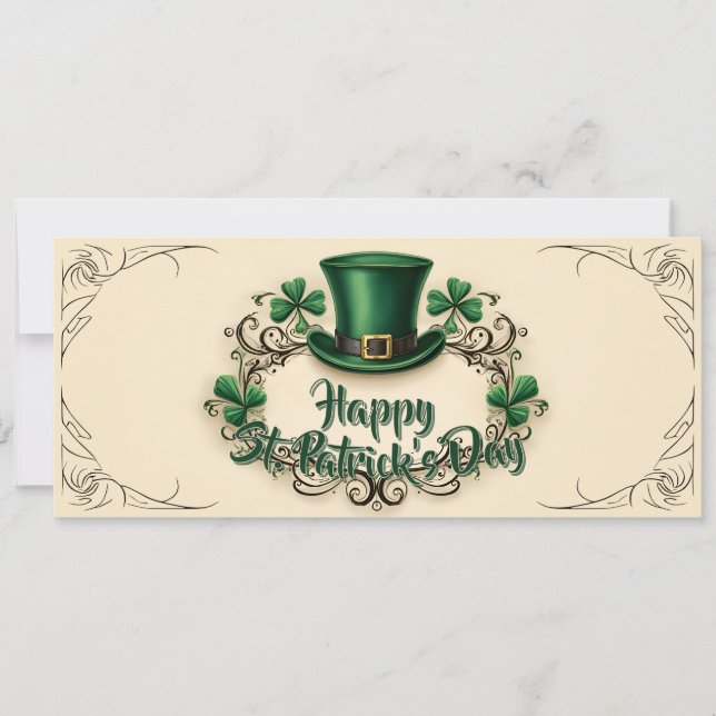 Frohen St. Patrick’s Tag Shamrock-Design (Vorderseite)