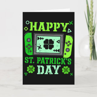 Frohen St. Patrick Tag Glücklicher Spieler Paddys  Karte