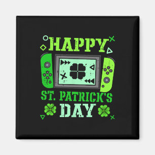 Frohen St. Patrick Tag Glücklicher Spieler Paddys Magnet