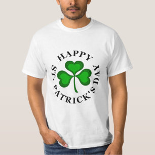 FROHEN ST. PATRICK-TAG Text mit grünem Kleeblatt T-Shirt