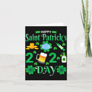Frohen St. Patrick's Day 2024 Irische Shamrock-Ges Karte