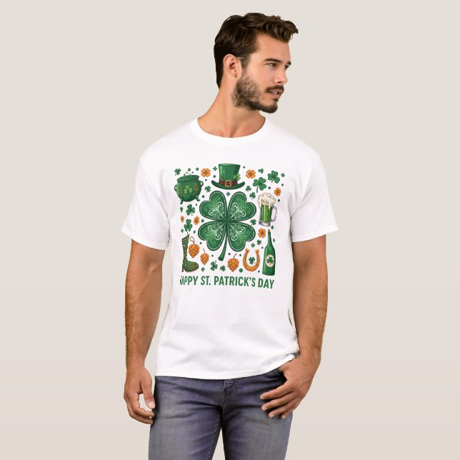 Frohen St. Patrick's Day 2026 T-Shirt (Vorne ganz)