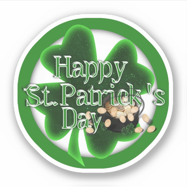 Frohen St. Patrick's Day! Aufkleber (Vorderseite)
