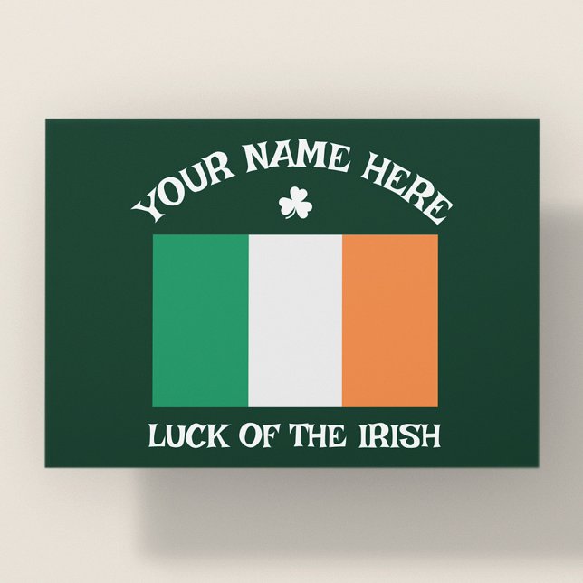 Frohen St. Patrick's Day Benutzername Shamrock Postkarte (Von Creator hochgeladen)