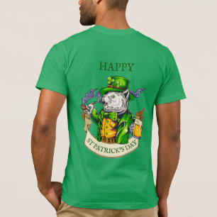 Frohen St. Patrick's Day Bier Irischer Katze Lusti T-Shirt