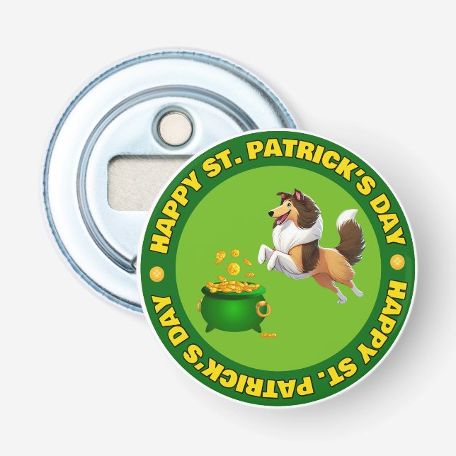 Frohen St. Patrick's Day Flaschenöffner (Vorderseite)