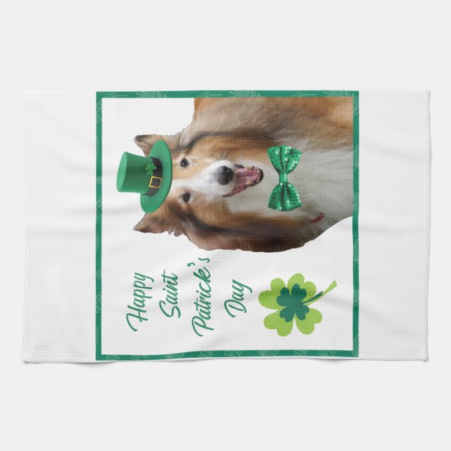 Frohen St. Patrick's Day Geschirrtuch (Horizontal)