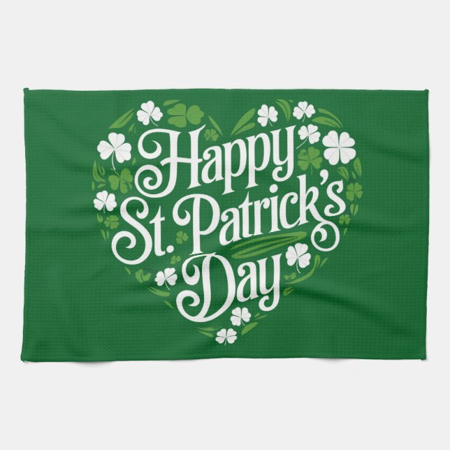 Frohen St. Patrick's Day  Geschirrtuch (Horizontal)