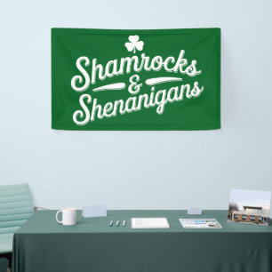 Frohen St. Patrick's Day Glücksklee&Scherereien Banner