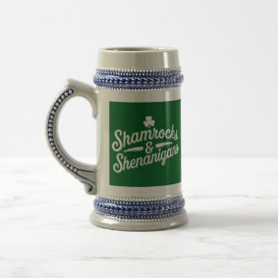 Frohen St. Patrick's Day Glücksklee&Scherereien Bierglas