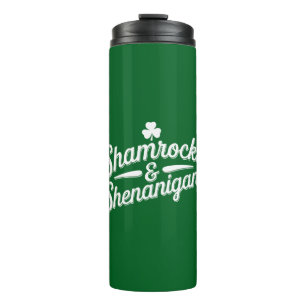 Frohen St. Patrick's Day Glücksklee&Scherereien Thermosbecher