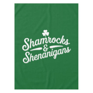 Frohen St. Patrick's Day Glücksklee&Scherereien Tischdecke