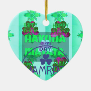 Frohen St. Patrick's Day Hakuna Matata Kunstdruck Keramikornament
