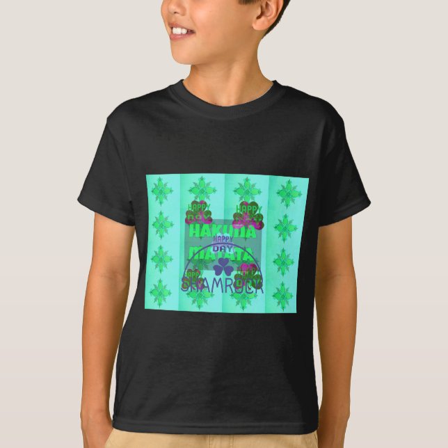 Frohen St. Patrick's Day Hakuna Matata Kunstdruck T-Shirt (Vorderseite)