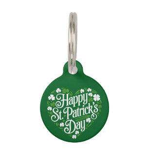 Frohen St. Patrick's Day  Haustiermarke