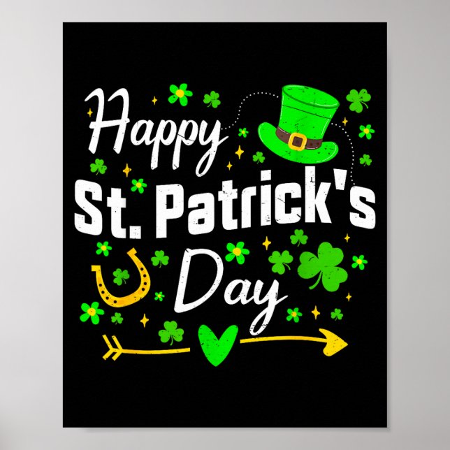 Frohen St. Patrick's Day irische Shamrock Männer F Poster (Vorne)